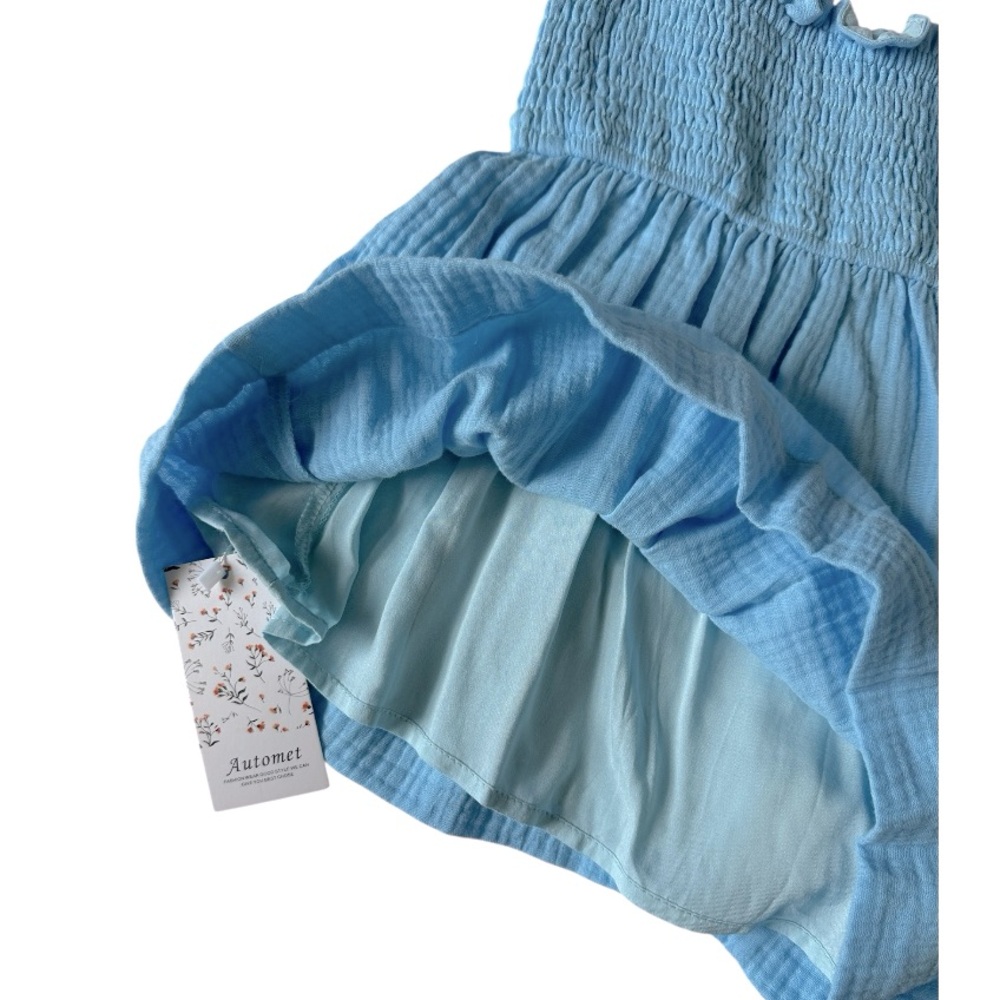 Automet | Womens Summer Casual High Waisted Light Blue Shorts | Size Small | NWT - Picture 11 of 14